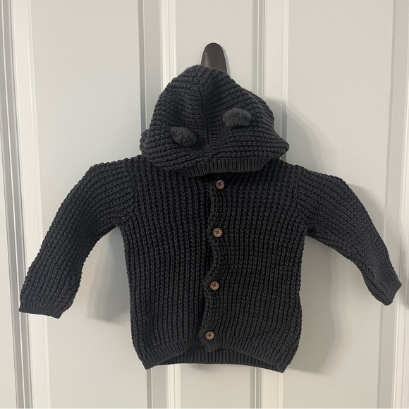 Carter’s Knit Button Front Teddy Bear Cardigan - Picture 2 of 5